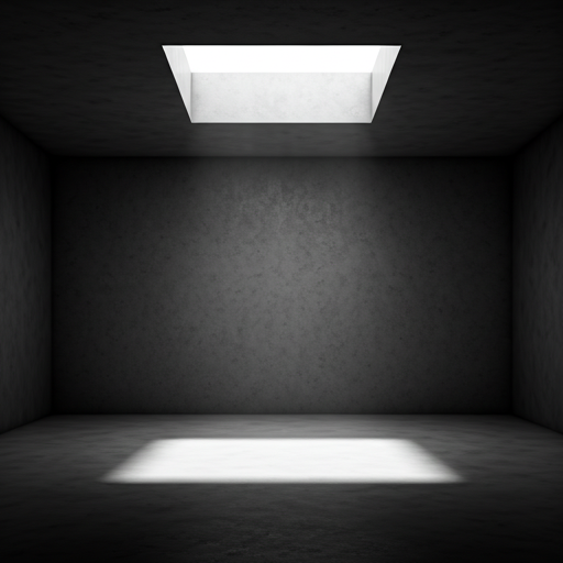 Minimal room with sculptural light